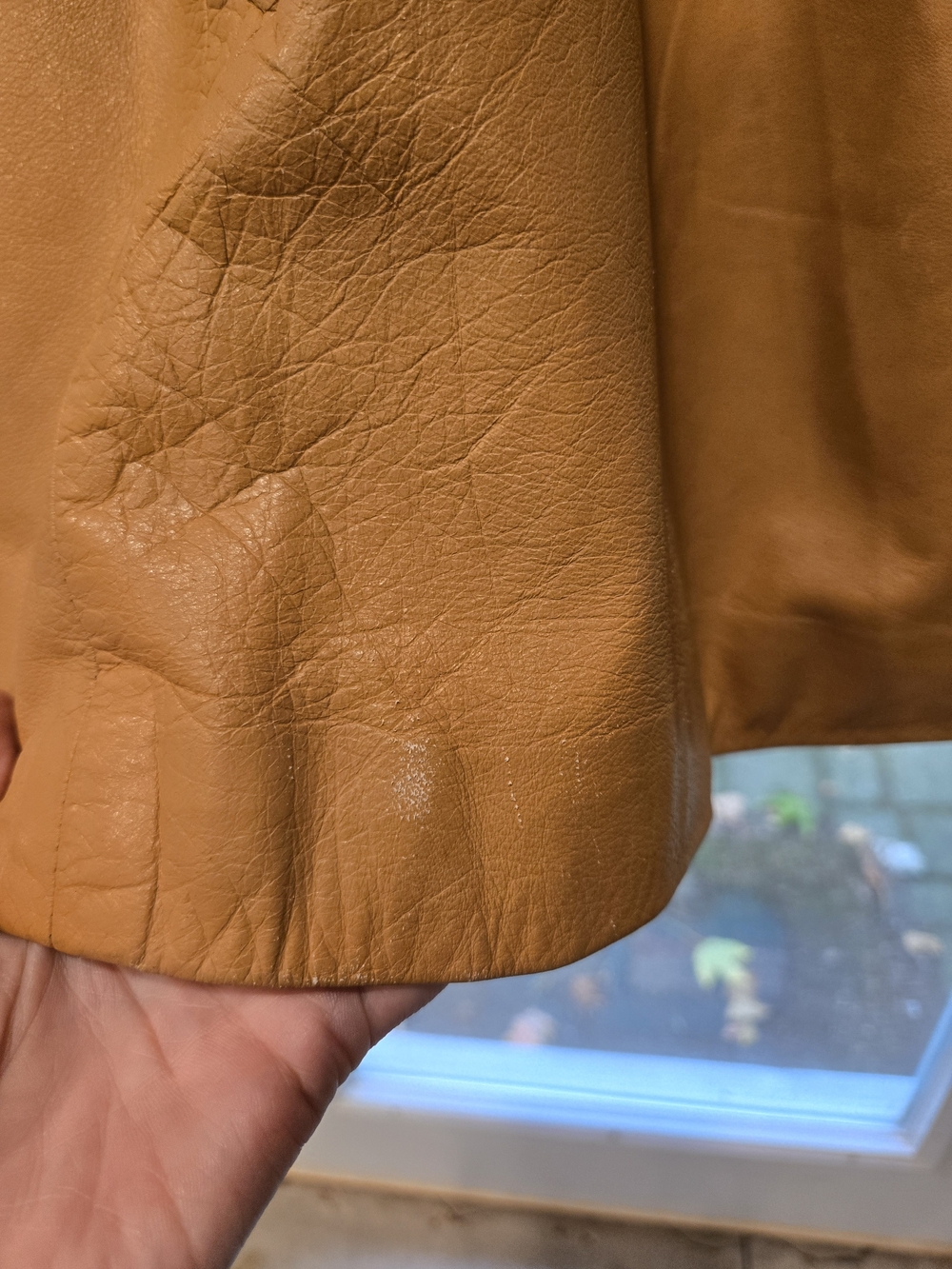 Vintage 1970s Genuine Leather Trench Coat Removable Shearling Collar Belted Boho - Picture 10 of 14